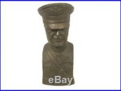 WWI US Army AEF General Black Jack Pershing Cast Iron Coin Bank Excellent