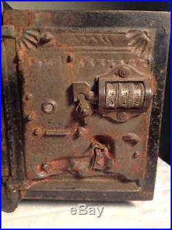 Watch Dog Safe Bank, cast iron still bank with dog on front