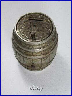 White City Puzzle Savings Bank Barrel of Money 1894