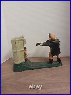 William Tell & Apple Shooting Cast Iron Mechanical Bank Working