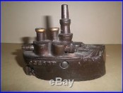 Wonderful old original cast iron Battleship Oregon still penny bank 1891 1906