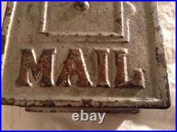 Wonderful old original cast iron U. S. Mail Bank with Combo Authentic NO SCREW